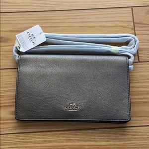 Small Pewter wallet crossbody